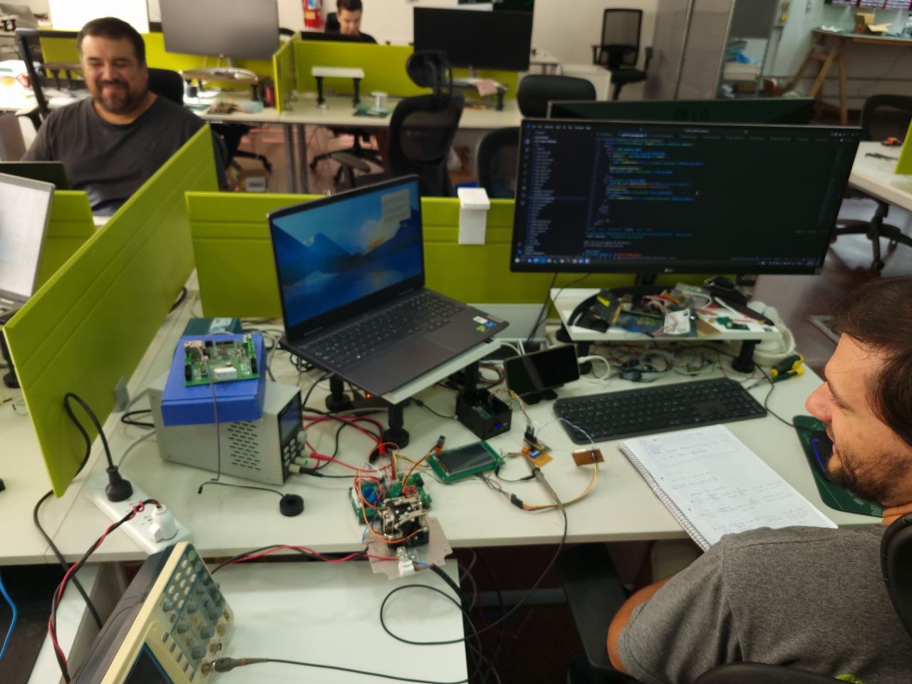 Palta Tech engineering office and bench setup